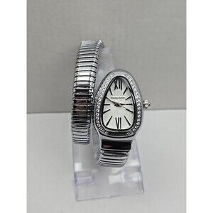 Marlen Keller Snake Bracelet Watch Wrap Coil Bangle Rhinestone New Battery M1856